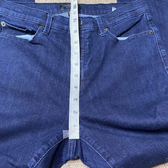 Banana Republic High Rise Skinny stretch Jeans Women's 30/10 Dark Wash Raw Hem - Picture 7 of 8
